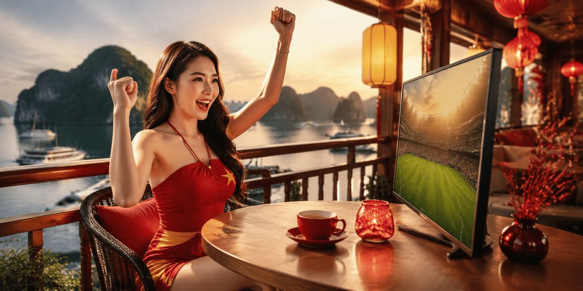 Người chơi tại vịnh Hạ Long sử dụng ứng dụng hhd3d để cá cược esports qua điện thoại