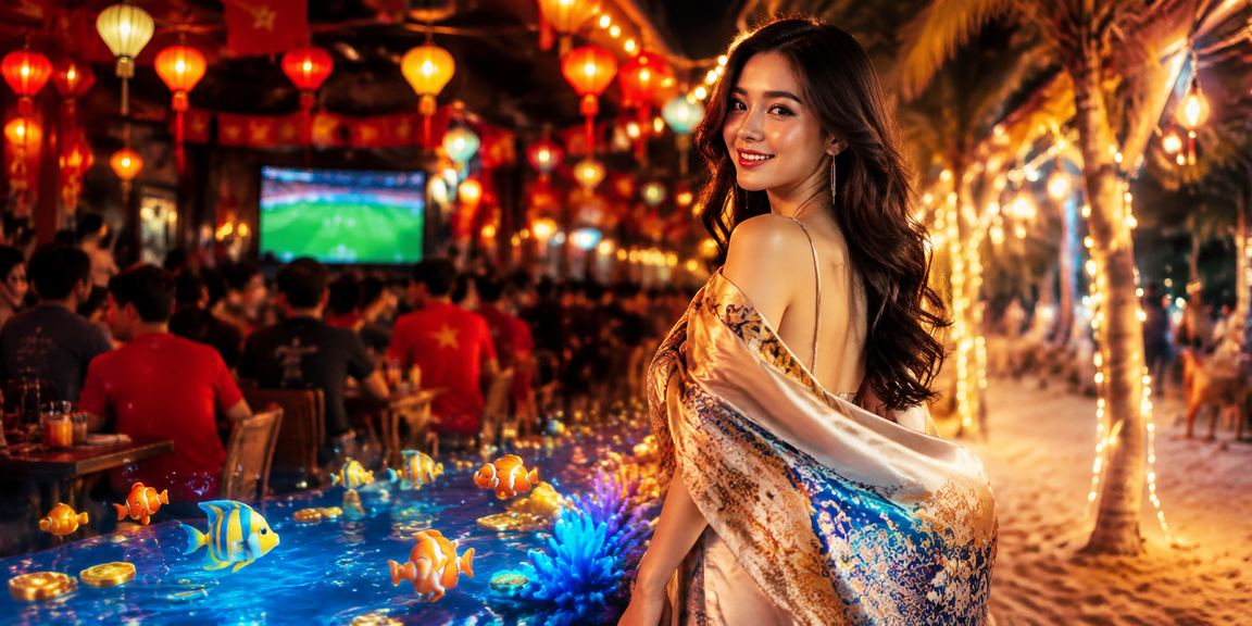 Cảnh Hà Nội về đêm với đèn lồng rực rỡ và người tham gia casino trực tuyến