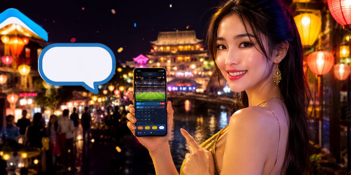 Người dùng tại Huế chơi casino và jackpot trên điện thoại giữa không khí chợ đêm